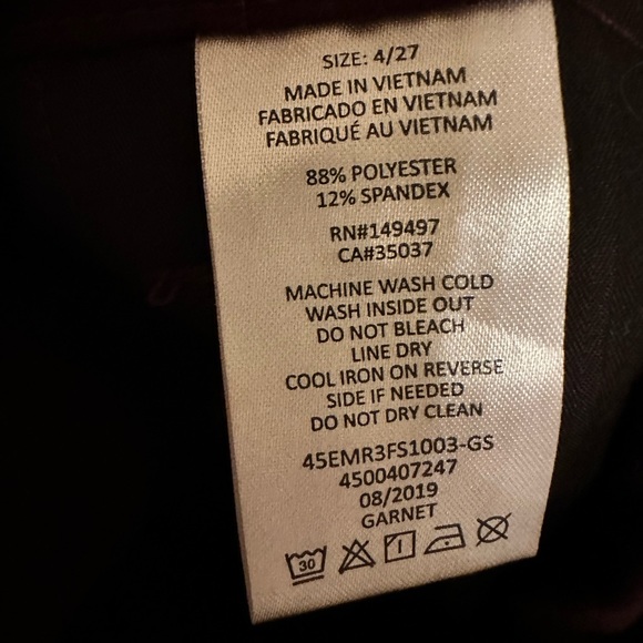 Sam Edelman The Stiletto High Rise Skinny Ankle Jeans Womens 4 Garnet Suede - Picture 13 of 16